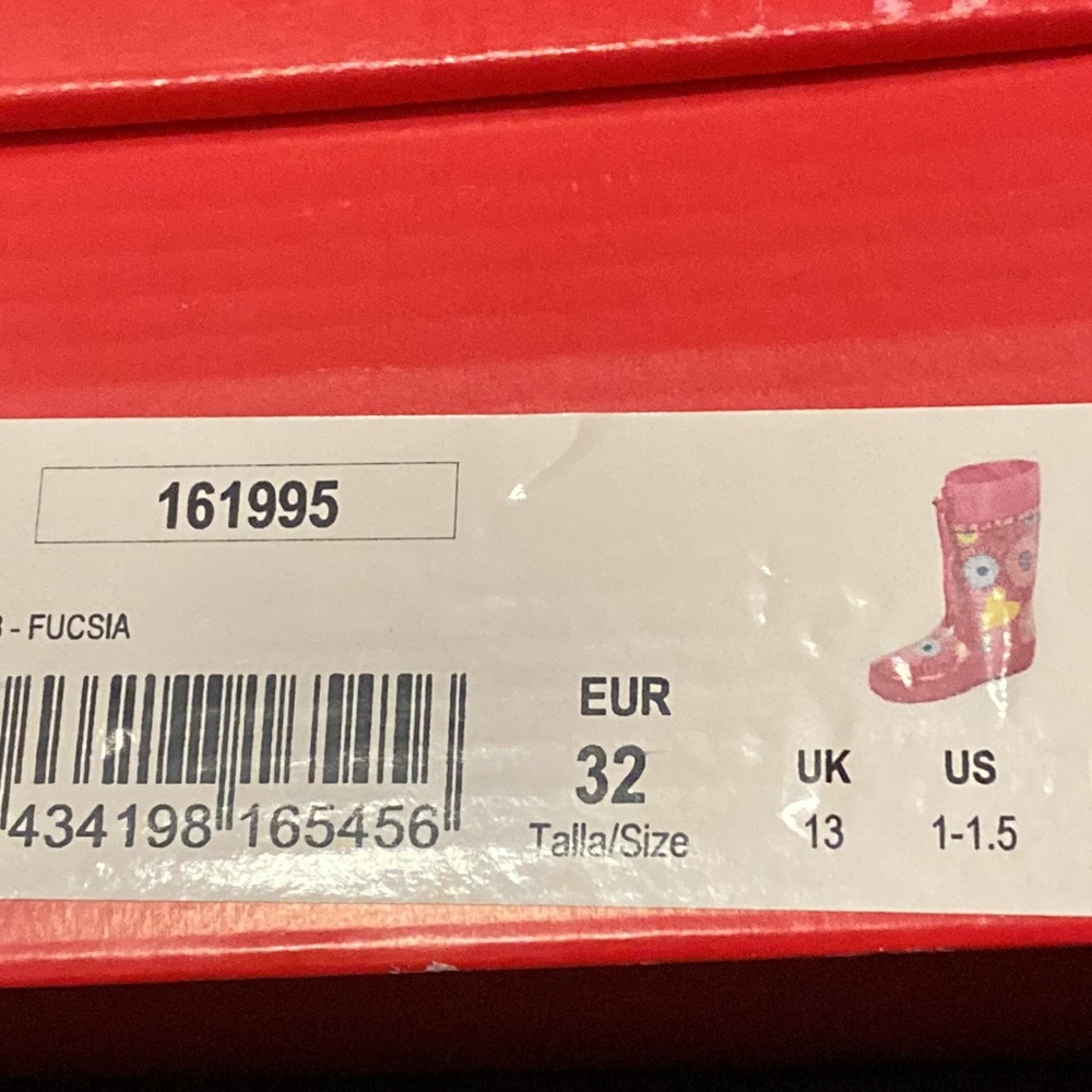 NWT. Agatha Ruiz De La Prada Pink Rainy Boots. Size 13,5. - Picture 7 of 7